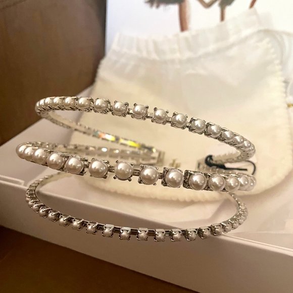 LELET NY - TRIPLE PEARL WRAP HEADBAND - Picture 1 of 7